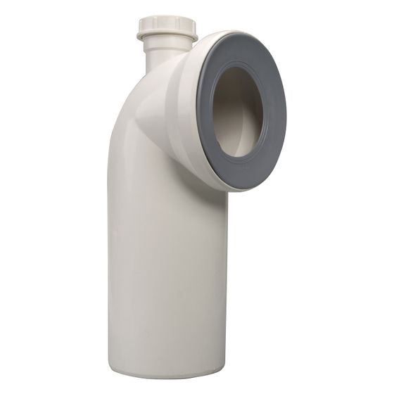 Airfit WC-Anschlussbogen 90 Grad, mit Schlauchanschluss, Weiß, 90020WA