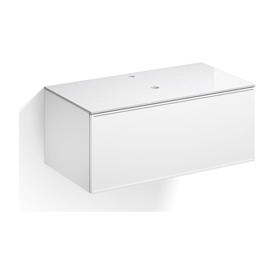 Alape Möbelmodul Arkta 6012107 1000x400 Carrara/Weiß
