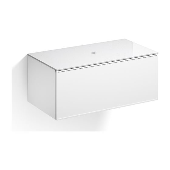 Alape Möbelmodul Arkta 6012117 1000x400 Carrara/Weiß