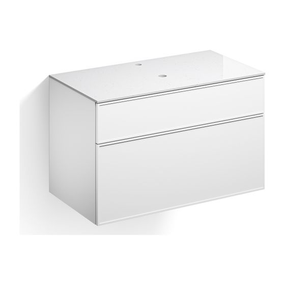 Alape Möbelmodul Arkta 6013107 1000x600 Carrara/Weiß