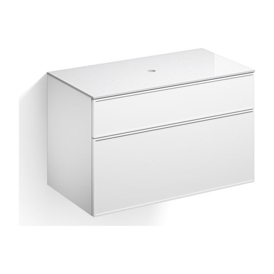 Alape Möbelmodul Arkta 6013117 1000x600 Carrara/Weiß