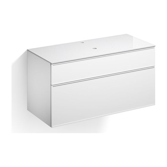 Alape Möbelmodul Arkta 6015107 1200x600 Carrara/Weiß