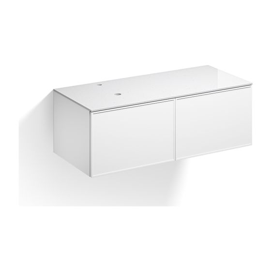 Alape Möbelmodul Arkta 6016127 1200x400 Carrara/Weiß