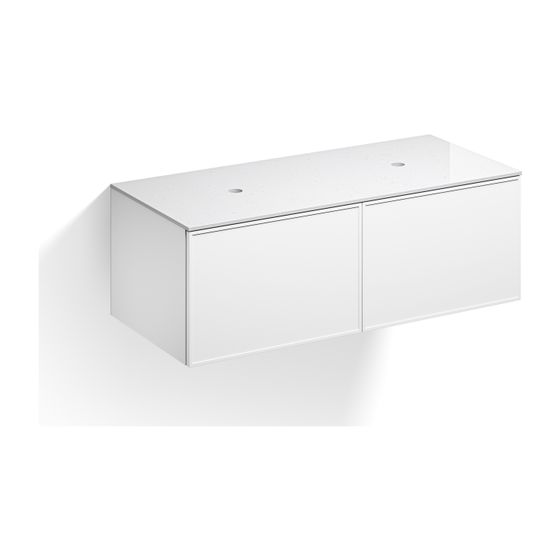 Alape Möbelmodul Arkta 6016177 1200x400 Carrara/Weiß
