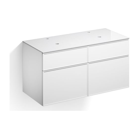 Alape Möbelmodul Arkta 6017167 1200x600 Carrara/Weiß