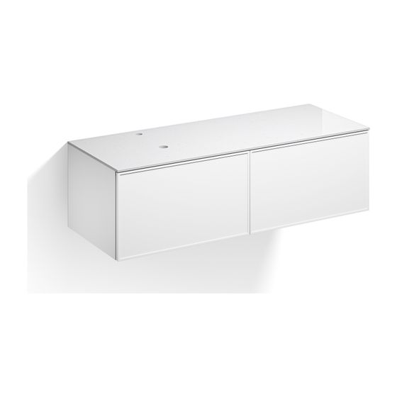 Alape Möbelmodul Arkta 6018127 1400x400 Carrara/Weiß