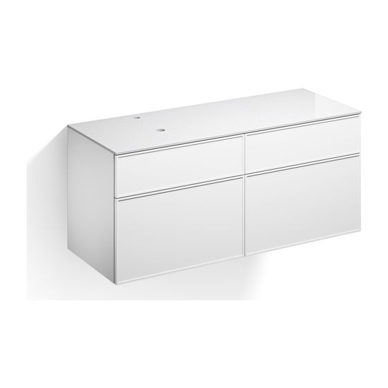 Alape Möbelmodul Arkta 6019127 1400x600 Carrara/Weiß