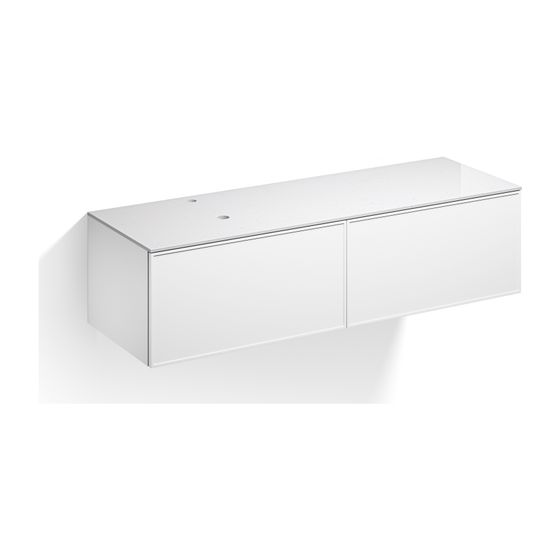 Alape Möbelmodul Arkta 6020127 1600x400 Carrara/Weiß