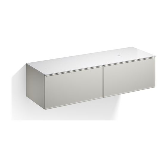 Alape Möbelmodul Arkta 6020157 1600x400 Carrara/Seidengrau