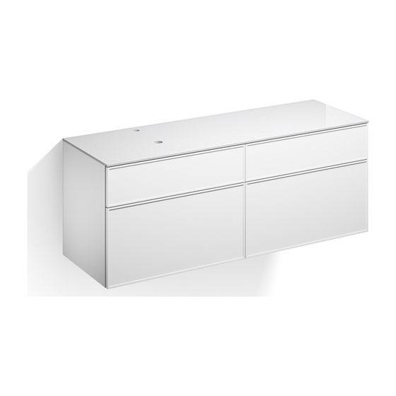 Alape Möbelmodul Arkta 6021127 1600x600 Carrara/Weiß