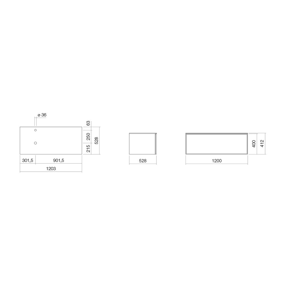 Alape Möbelmodul Arkta 6014127 1200x400 Neolith Silk/Eiche... ALAPE-6014127555 4024718692810 (Abb. 2)