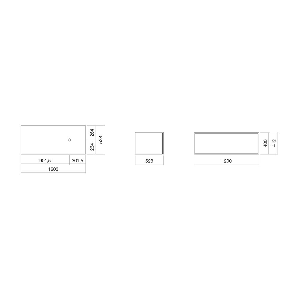 Alape Möbelmodul Arkta 6014157 1200x400 Snow/Quarzgrau... ALAPE-6014157352 4024718693435 (Abb. 2)