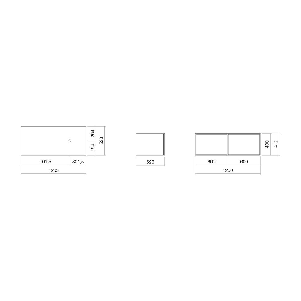 Alape Möbelmodul Arkta 6016157 1200x400 NY Silk/Seidengrau... ALAPE-6016157454 4024718695989 (Abb. 2)