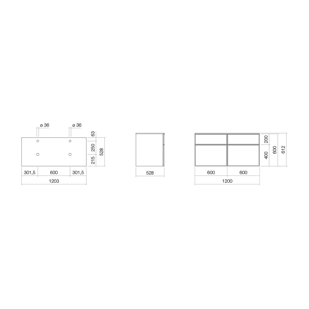 Alape Möbelmodul Arkta 6017167 1200x600 Neolith Silk/Quarzgrau... ALAPE-6017167552 4024718697754 (Abb. 2)