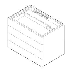 Alape Möbelmodul H6.800.5D 8858506 Lack Schwarz... ALAPE-8858506661 4024718151249 (Abb. 1)