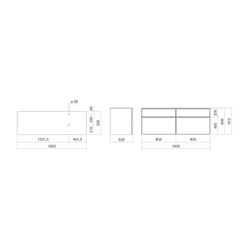 Alape Möbelmodul Arkta 6021147 1600x600 NY Silk/Eiche... ALAPE-6021147455 4024718703233 (Abb. 1)