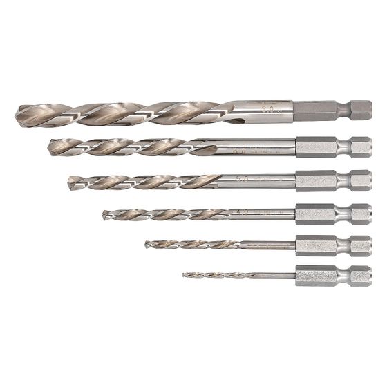 Alpen HSS Spiralbohrersatz Super ATM, DIN 338, 2-8mm, 6,35mm Sechskant