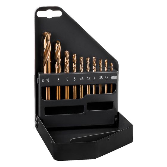 Alpen Spiralbohrer-Set DIN 1897 PZ, 3,0-10,0mm, 10-teilig