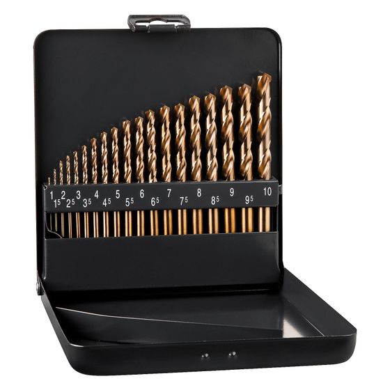 Alpen Spiralbohrer-Set DIN 338 RN, 1,0-10,0mm, 19-teilig, 65600019100