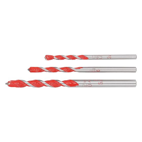 Alpen Mehrzweckbohrer-Set, 5/6/8mm, Kunststoffbox
