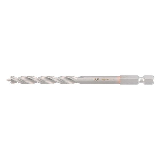 Alpen Holzbohrer IMPULZOR WOOD, 6mm 57mm 107mm, 6,35mm Sechskant