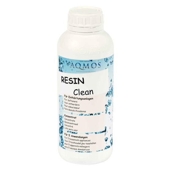 Aqmos Harzreiniger Resin Clean für Wasserenthärter, Ionenaustauscher-Reiniger und Desinfizierer, 1-5L
