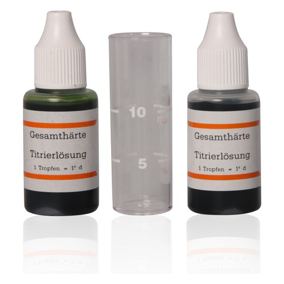 Aqmos Messbesteck Gesamthärte Grad dH, Doppelpackung Titrations-Testset