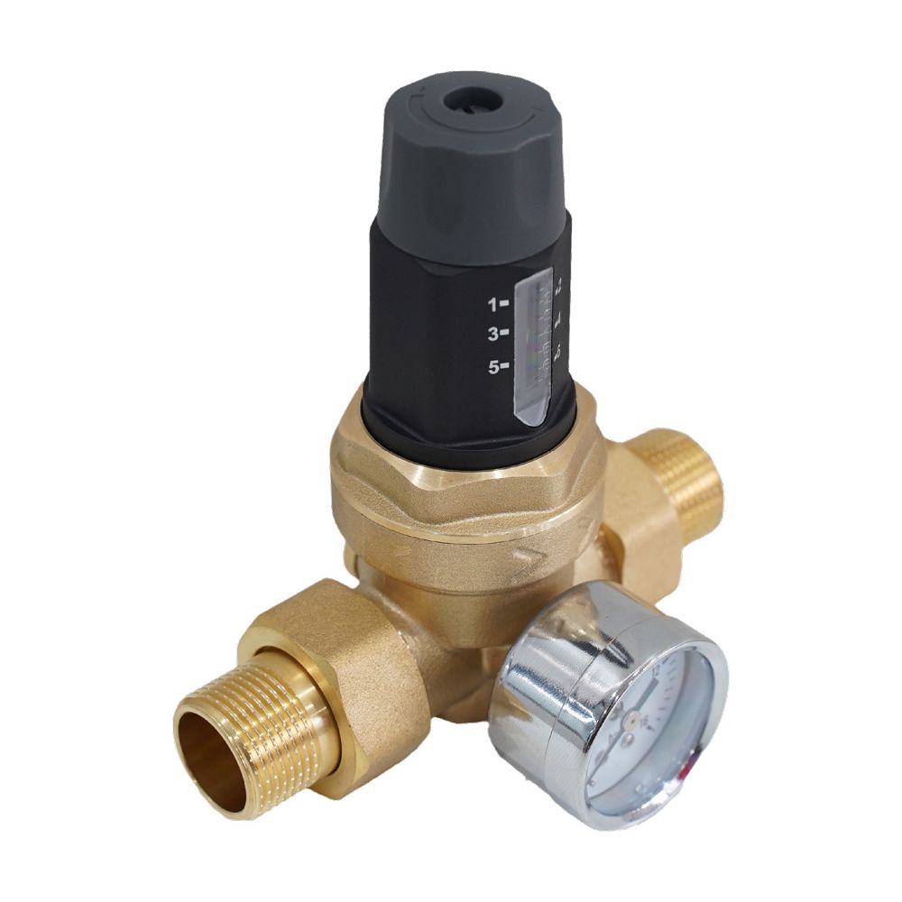 Aqmos Druckminderer voreinstellbar mit Manometer G 3/4", stufenlos einstellbar 1-6 bar... AQMOS-AQDM-34  (Abb. 2)