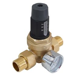 Aqmos Druckminderer voreinstellbar mit Manometer G 3/4", stufenlos einstellbar 1-6 bar... AQMOS-AQDM-34  (Abb. 1)