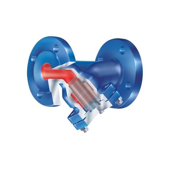 ARI Schmutzfänger mit Flansch 35050, DN 25 PN 40, 1.0619+N, Normalsieb und Entleerungsschraube