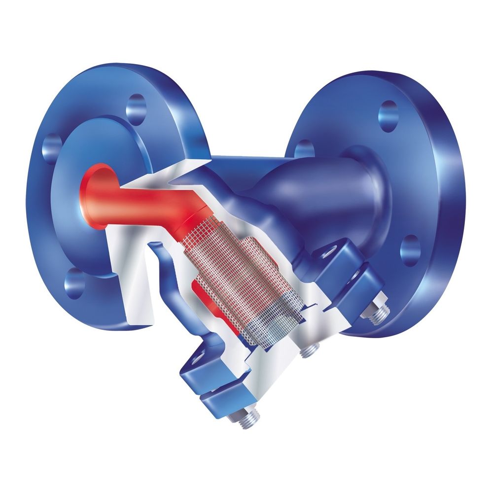 ARI Schmutzfänger mit Flansch 10050, DN 100 PN 6, EN-JL1040, Normal-, Feinsieb und Stüt... ARI-1005001002 4054287000563 (Abb. 1)