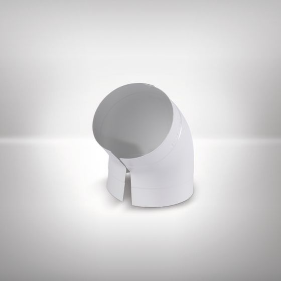 Armacell Okapak SE-Bogen 45 Grad verschweißt, Rohr 21mm, Dämmstärke 20mm, hellgrau, passend für G-Bogen, lang, Tempergussfitting