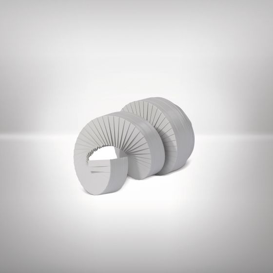 Armacell Okapak Endmanschettenband hellgrau, mit 2 Befestigungsnuten, Breite 28mm, Länge 5m