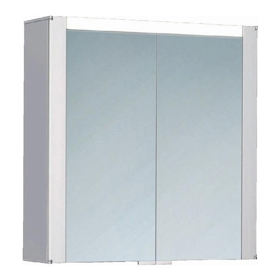 AS BadDesign MDF-Spiegelschrank PALO-LED 2-türig 63x69x17 cm