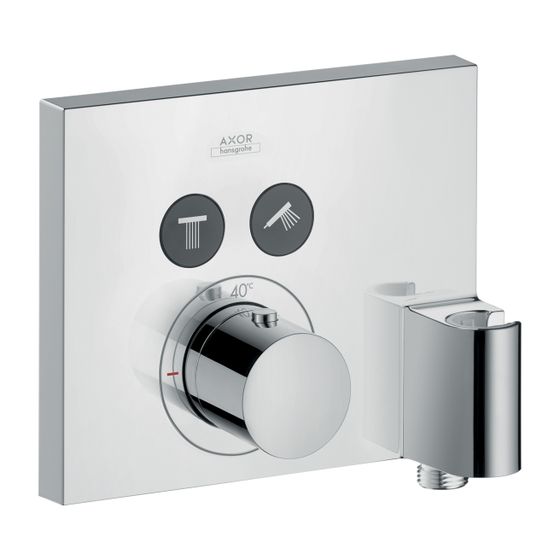 AXOR Thermostat UP ShowerSelect FS 2 Verbraucher quadratischchrom mit Fixfit und Porter