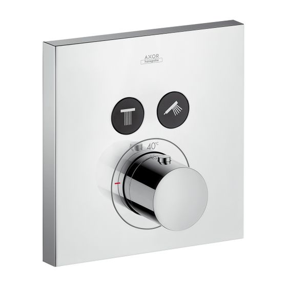 AXOR Thermostat UP ShowerSelect Fertigset 2 Verbraucher quadratisch chrom