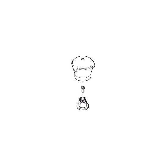 AXOR Kaltwassergriff Mondaro 2-Griff Waschtischmischer weiss/gold optik
