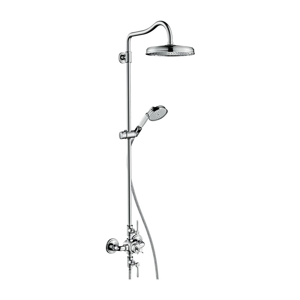 AXOR Showerpipe Montreux brushed nickel mit Thermostat Hebelgriff... AXOR-16572820 4011097823218 (Abb. 1)