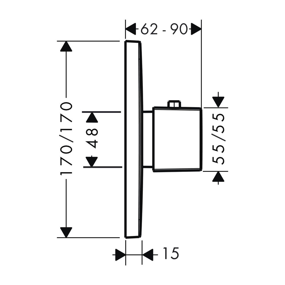 AXOR Thermostat Unterputz Urquiola High Flow Fertigset chrom... AXOR-11731000 4011097598697 (Abb. 2)