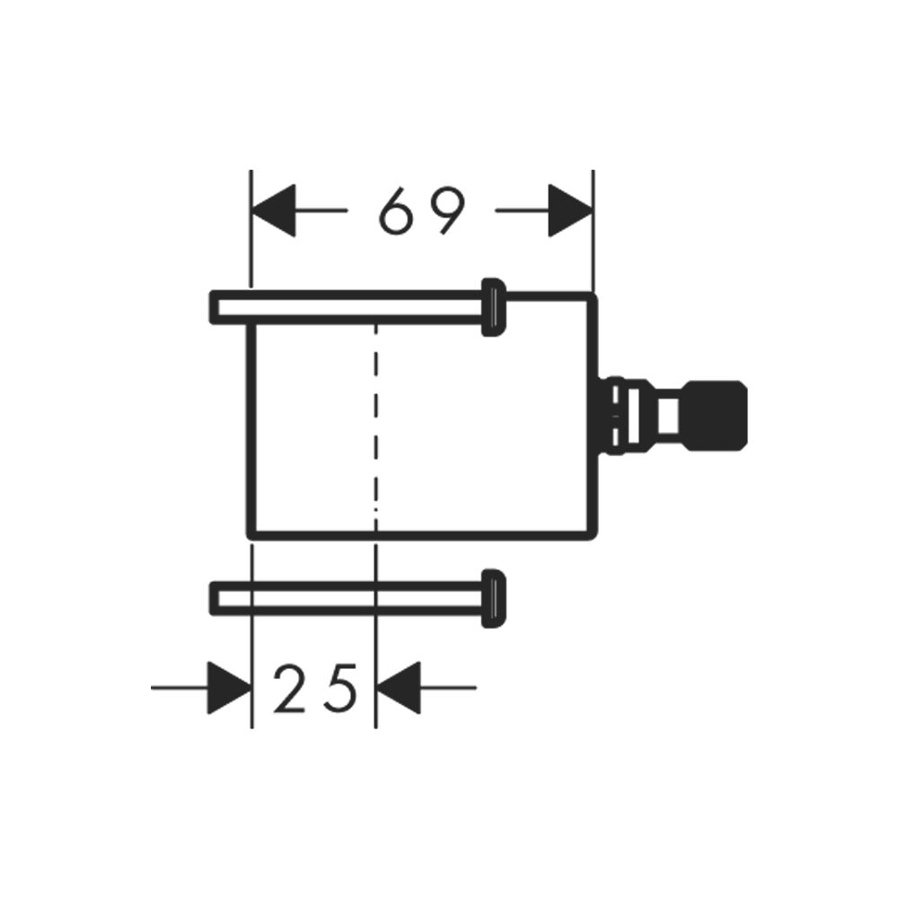AXOR Verlängerung Starck Organic Fertigset Thermostat UP 12x12 chrom... AXOR-12790000 4011097712239 (Abb. 2)
