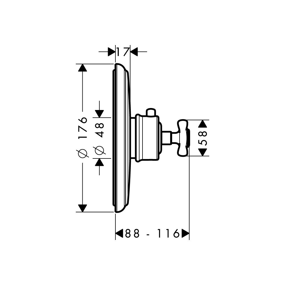 AXOR Thermostat Unterputz Montreux High Flow Fertigset chrom... AXOR-16815000 4011097515779 (Abb. 2)