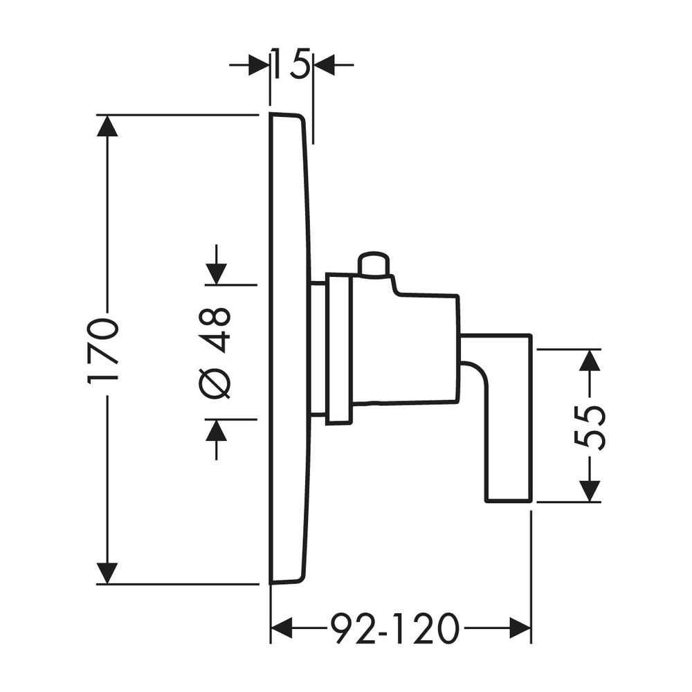 AXOR Thermostat Unterputz Citterio Hight Flow Fertigset chrom mit Hebelgriffe... AXOR-39711000 4011097478388 (Abb. 2)