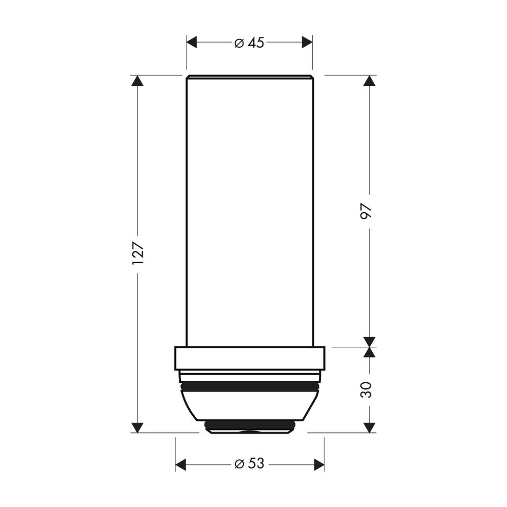 AXOR Verlängerung Starck für bodenstehende Wannenmischer 60mm chrom... AXOR-97686000 4011097502779 (Abb. 2)