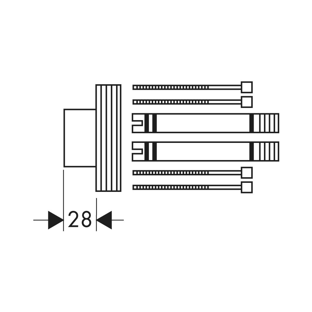AXOR Verlängerung Starck 28mm für Duschsäule... AXOR-10980000 4011097270326 (Abb. 2)