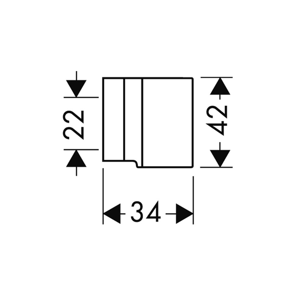 AXOR Brausenhalter Starck chrom für Schläuche mit zylindrischer Mutter... AXOR-27515000 4011097245201 (Abb. 2)