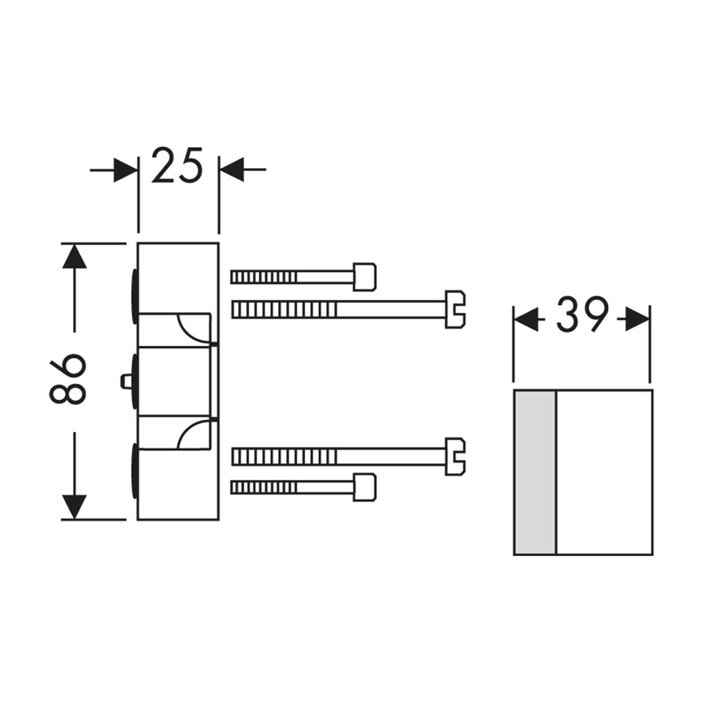 AXOR Verlängerungsset iBox universal 25mm... AXOR-13587000 4059625032367 (Abb. 2)