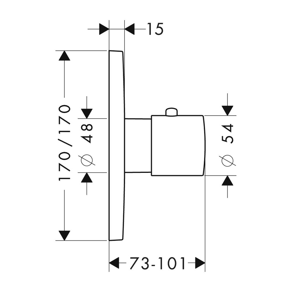 AXOR Thermostat Unterputz Citterio M Fertigset chrom mit Hebelgriffe... AXOR-34715000 4011097559544 (Abb. 2)
