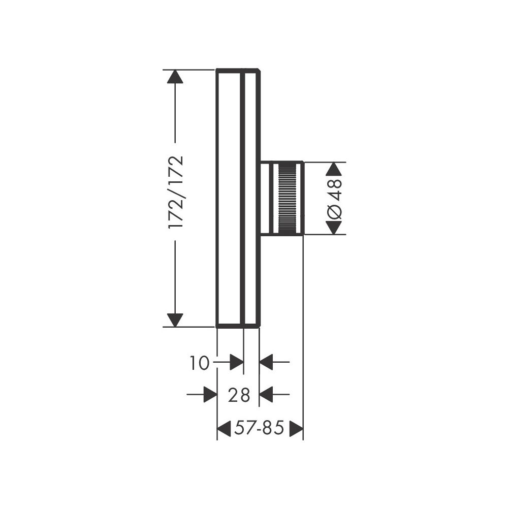 AXOR Thermostat Unterputz Edge High Flow Fertigset chrom... AXOR-46740000 4059625189931 (Abb. 2)