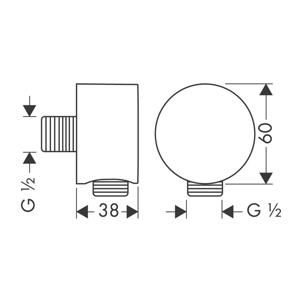 AXOR Schlauchanschluss de Luxe Starck Fixfit DN15 edelstahl-optik... AXOR-27451800 4011097712222 (Abb. 2)