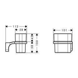 AXOR Zahnglas Urquiola mit Halter chrom... AXOR-42434000 4011097598772 (Abb. 1)